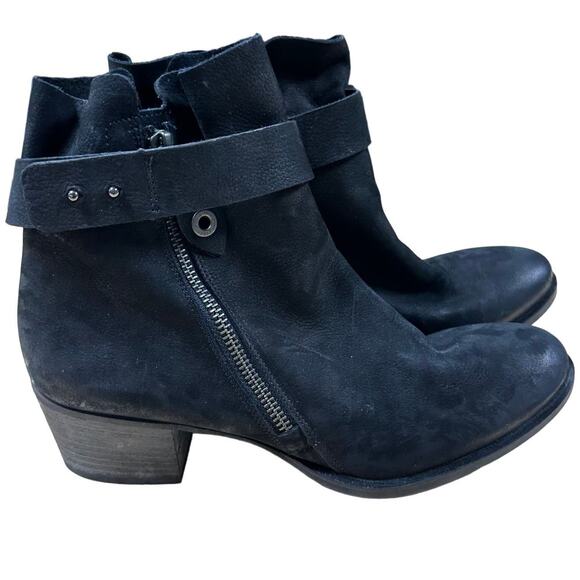 Paul Green NWOB Dallas Nubuck Suede Black Leather Ankle Bootie Size 5.5 (US 8) - Picture 4 of 10